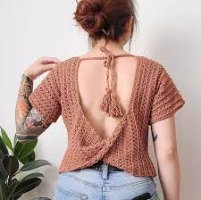 Crochet Top PATTERN // Coffee Date // Adjustable Twist Open | Etsy